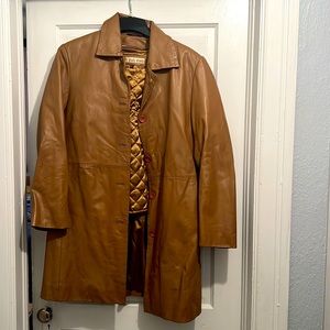 Tan Genuine Leather coat